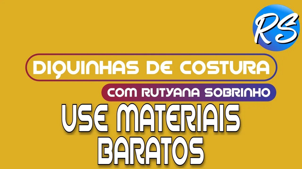 Treine a Costura Com Materiais Baratos DEP 141