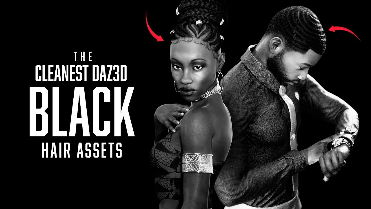 Quality Exotic Black and African 3D Hair Assets For Daz3D