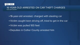 16-year-old arrested for stealing car, dragging victim and fleeing