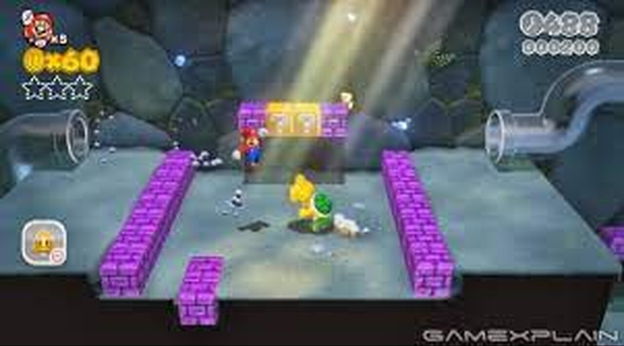 Super Mario 3D World Gameplay [World 1-2 Koopa Troopa Cave]