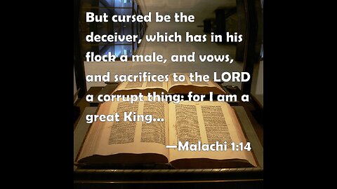 The Burden of the word of the Lord Malachi 1 one through five