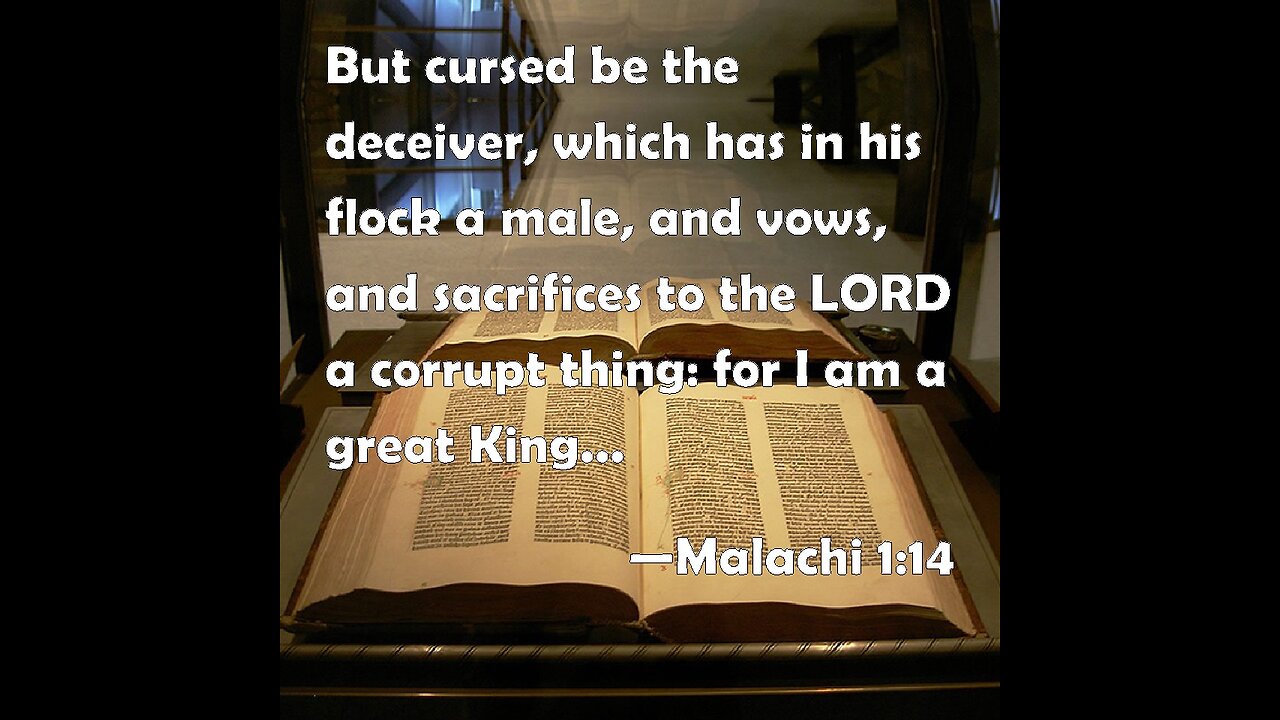 The Burden of the word of the Lord Malachi 1 one through five