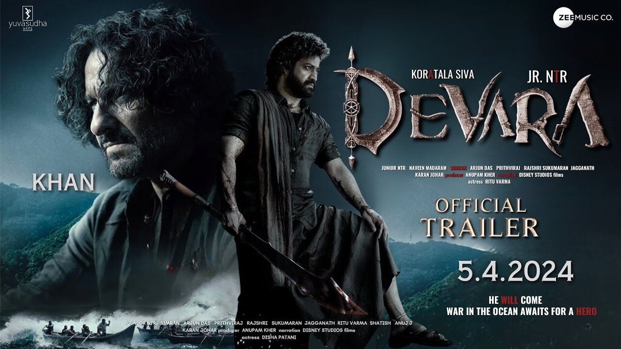 DEVARA - Official Trailer | Jr. NTR | Saif Ali Khan | Jahnavi Kapoor, A Ravichander