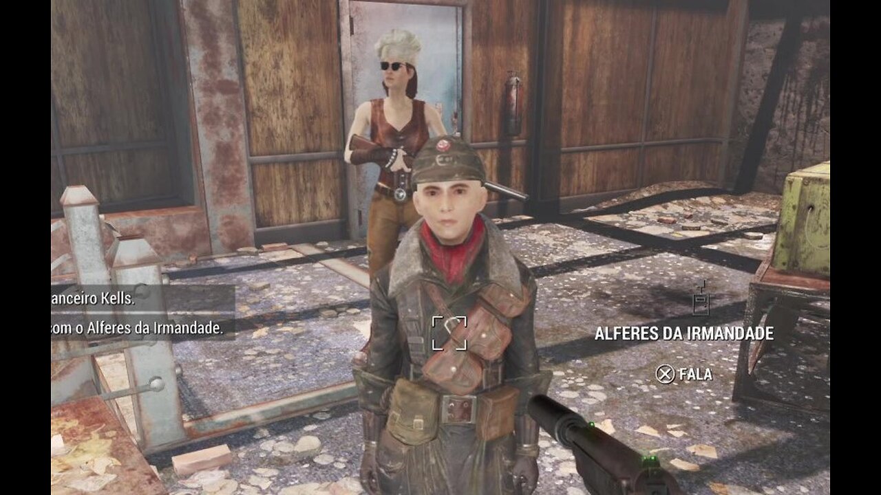 Recebendo elogios de um Alferes da Irmandade de Aço (Fallout 4)