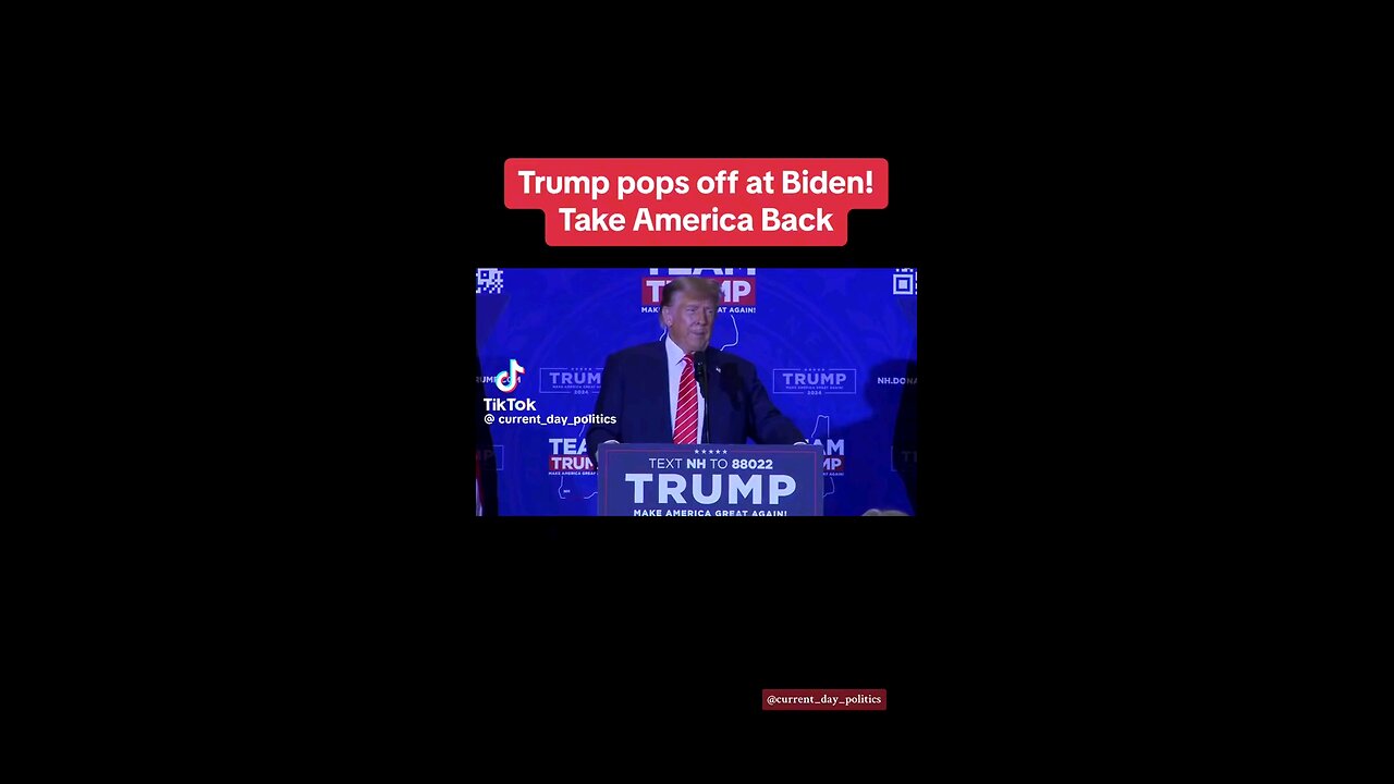 Trump pops off at Biden! Take America Back