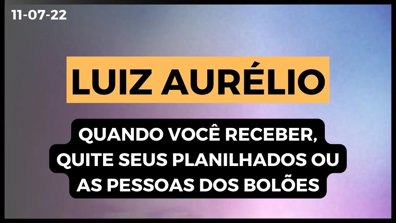 LUIZ AURÉLIO Quite seus Planilhados ou as Pessoas dos Bolões #luizaurelio