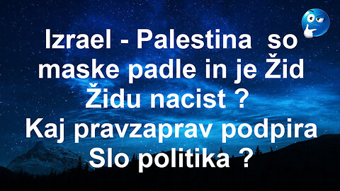 Žid stoji ob Palestincih ali kaj v Izraelu mi točno podpiramo