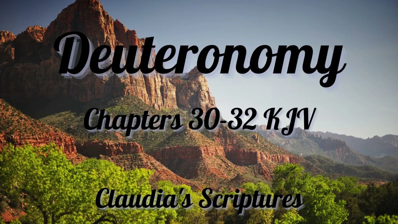 The Bible Series Bible Book Deuteronomy Chapters 30-32 Audio