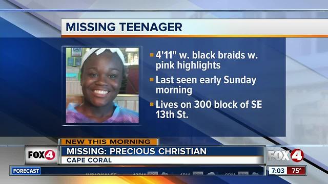 Cape Coral Police Search fro Missing Girl