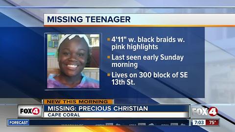 Cape Coral Police Search fro Missing Girl