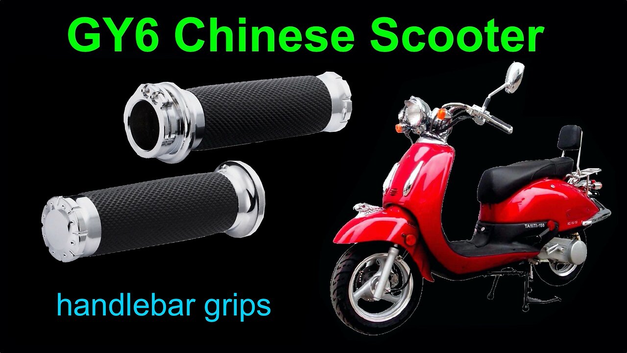 Installing new handlebar grips on a 150cc GY6 Chinese scooter