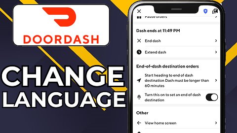 HOW TO CHANGE LANGUAGE ON DOORDASH