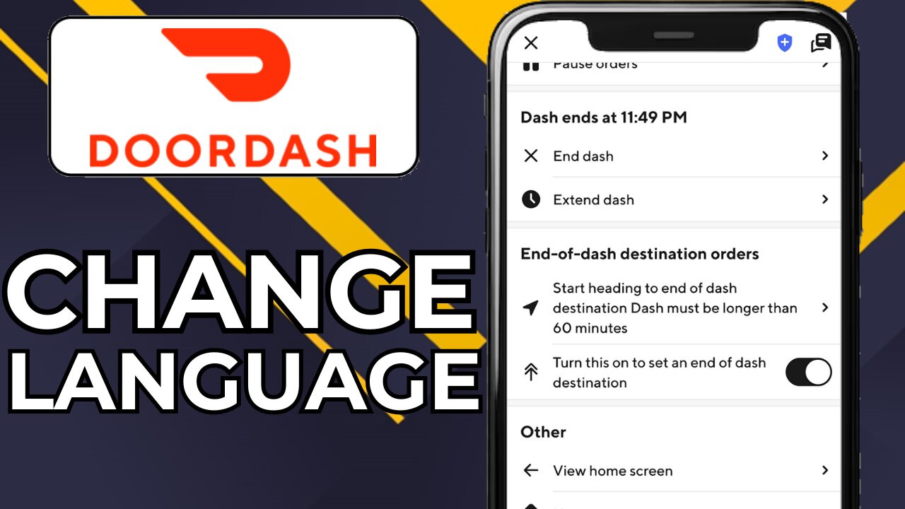 HOW TO CHANGE LANGUAGE ON DOORDASH