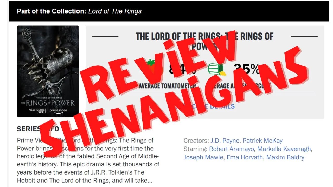 Rings of Power: Crazy Review shenanigans and gate keeping! #ringsofpower #lordoftherings