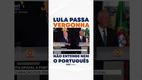 VERGONHA: Lula não conseguiu (ou não quis) entender a pergunta da jornalista #shorts #lula #portugal