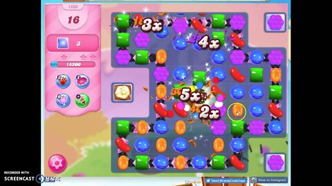 Candy Crush Level 1660 Audio Talkthrough, 1 Star 0 Boosters