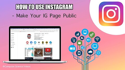 How To MAKE Your Instagram Page Public On a Computer - Tutorial 8 | New