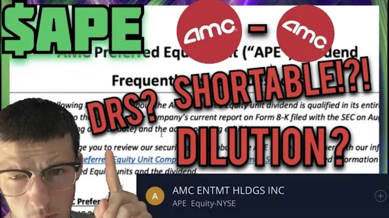 AMC STOCK - EVERY $APE QUESTION ANSWERED | 2:1 SPLIT?