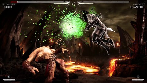 Mortal Kombat X: Goro (Tigrar Fury) vs Quan Chi (Warlock) - 1440p No Commentary