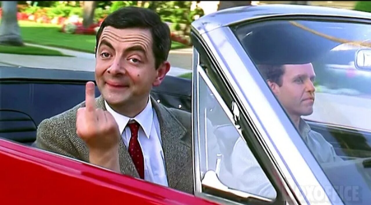 Mr.Bean - middle finger funny moment 🔞