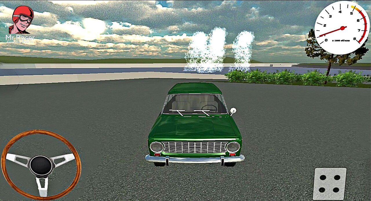 Russian Classic Car Simulator - Green car in the daytime - Android GamePlay