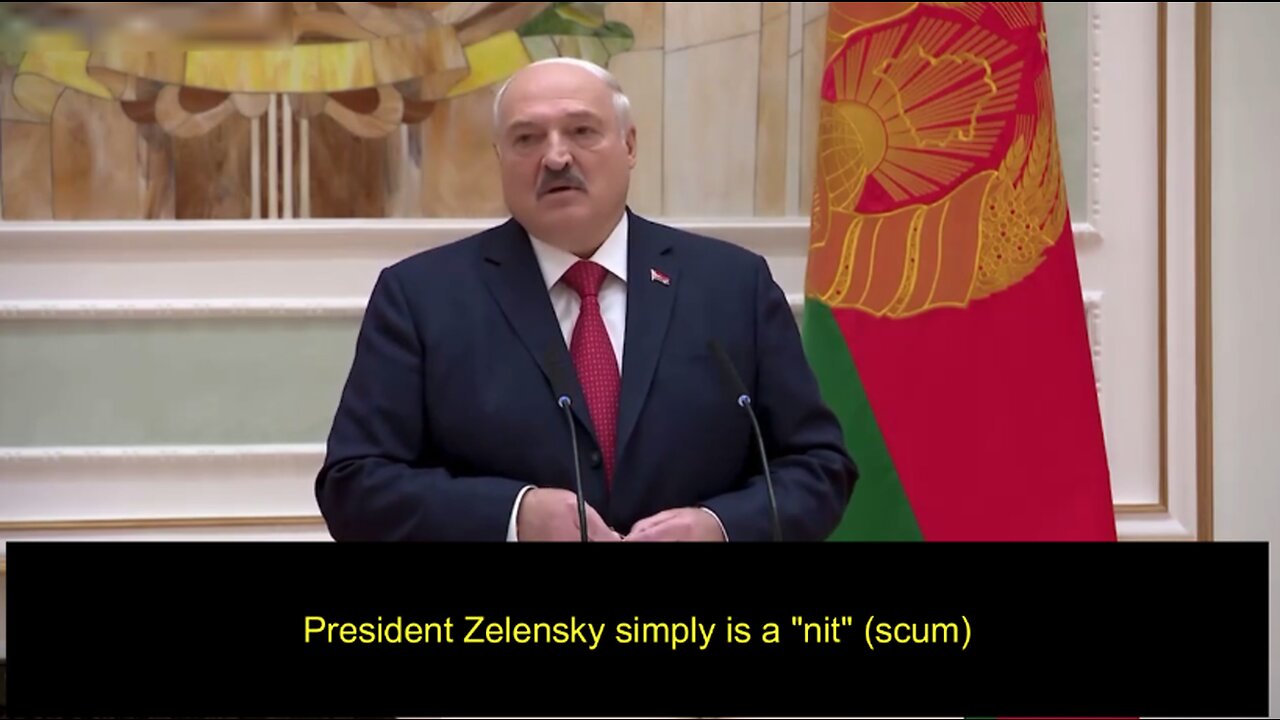 President Lukashenko calls Zelensky a "Nit" (Scum) after unsuccessful terrorist act in Belarus