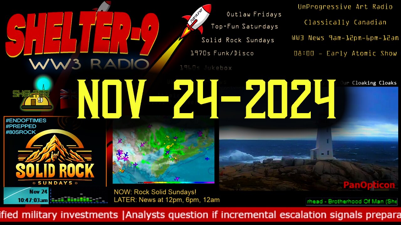 24/7 WW3 FM | Rock Solid Sunday! nov24 | Music/Wx/Prepping