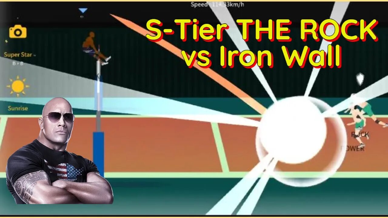 The Spike Volleyball (Open Beta) - S-Tier THE ROCK vs Iron Wall - No Lag!