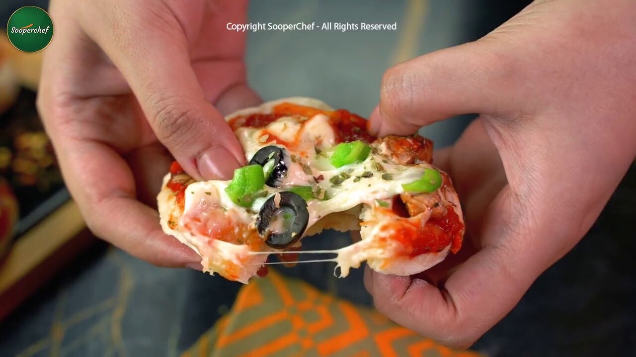 Mini Pizza Recipe Without Oven by SooperChef (Bakery Style Pizza Bites)