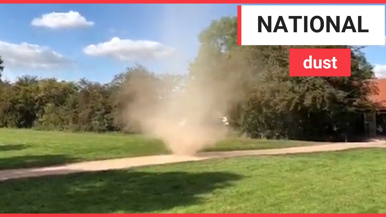 Dust tornado spins through National Trust property