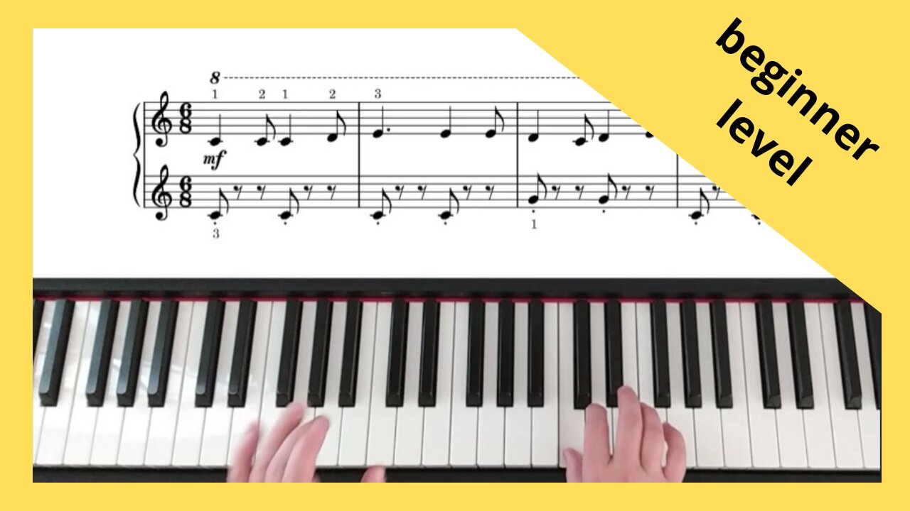 Itsy Bitsy Spider (easy piece for piano)