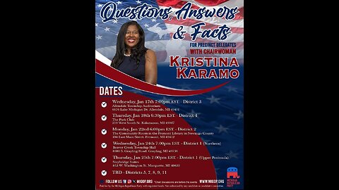 Questions, Answers & Facts with MIGOP chairwoman KRISTINA KARAMO - Kalamazoo, MI