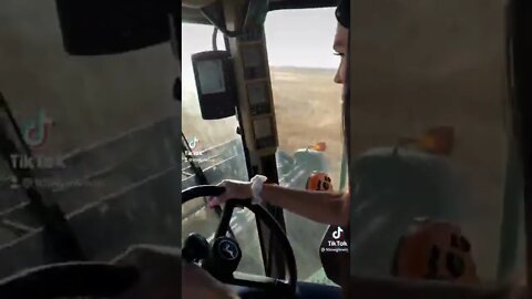 Combine Farm Fire #shorts #fire #farming