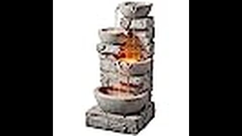 Floor Stacked Stone Waterfall Fountain #amazon #amazonhomedecor #onlineshoppinghomedecor #homedecor