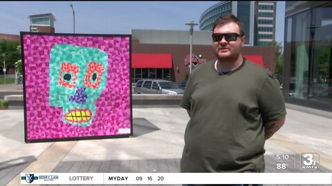 Local artists' work showcased on mural cubes ahead of Summer Arts Festival