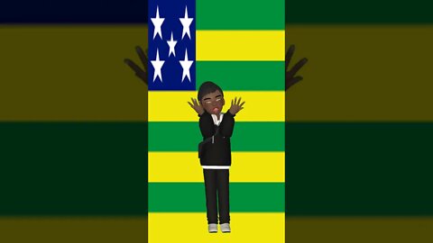 Vídeo de Animação - Avatar dançando na frente da bandeira do Goiás #shorts