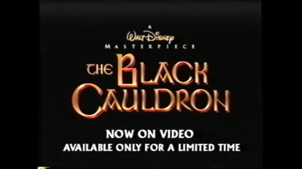 VHS Trailer Disney's The Black Cauldron 1985