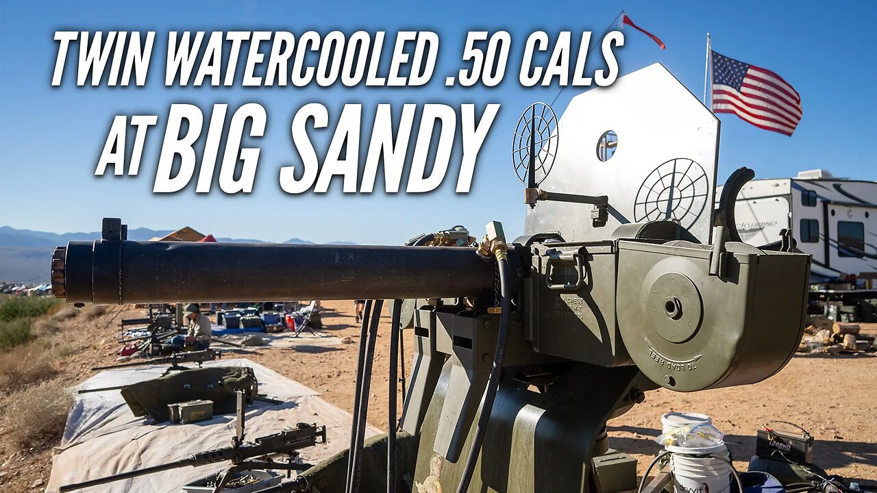 Twin Water-Cooled .50 Cals Roar at Big Sandy