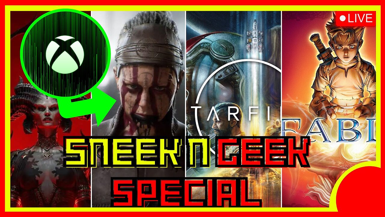 SNEEK N GEEK LIVE: XBOX/Bethesda Showcase LIVE REACTION | Diablo 4 Gameplay