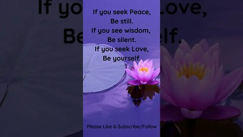 If You Seek...