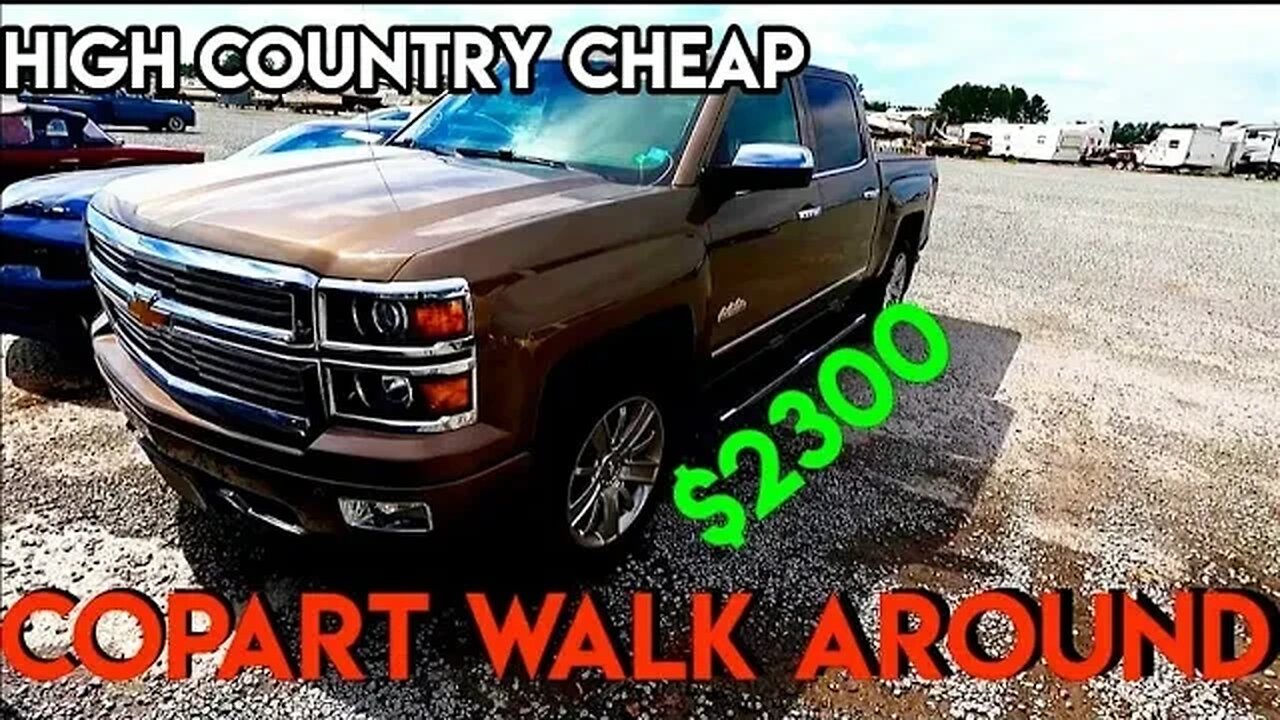 Copart Walk Around And Live Auction, Classic Ford Truck, Chevy High Country Cheap!