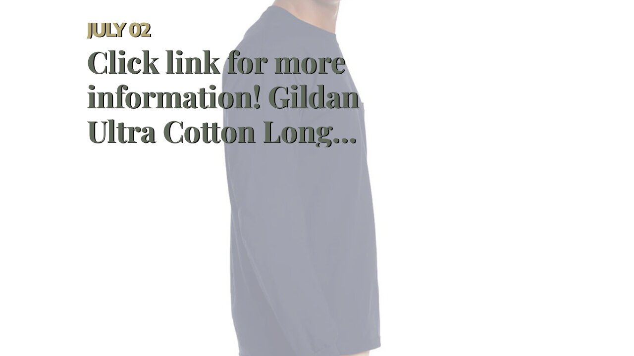 Click link for more information! Gildan Ultra Cotton Long Sleeve T-Shirt with a Pocket, Black