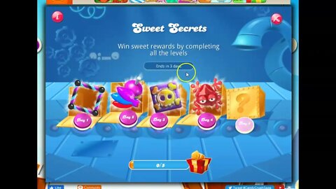 Sweet Secrets Day 1 in Candy Crush Saga, July 2022, for fun and prizes: Focus on Licorice Curls