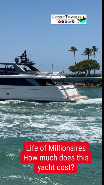 Life of Florida Millionaires. How much does this yacht cost? #yacht #boat #miami #florida