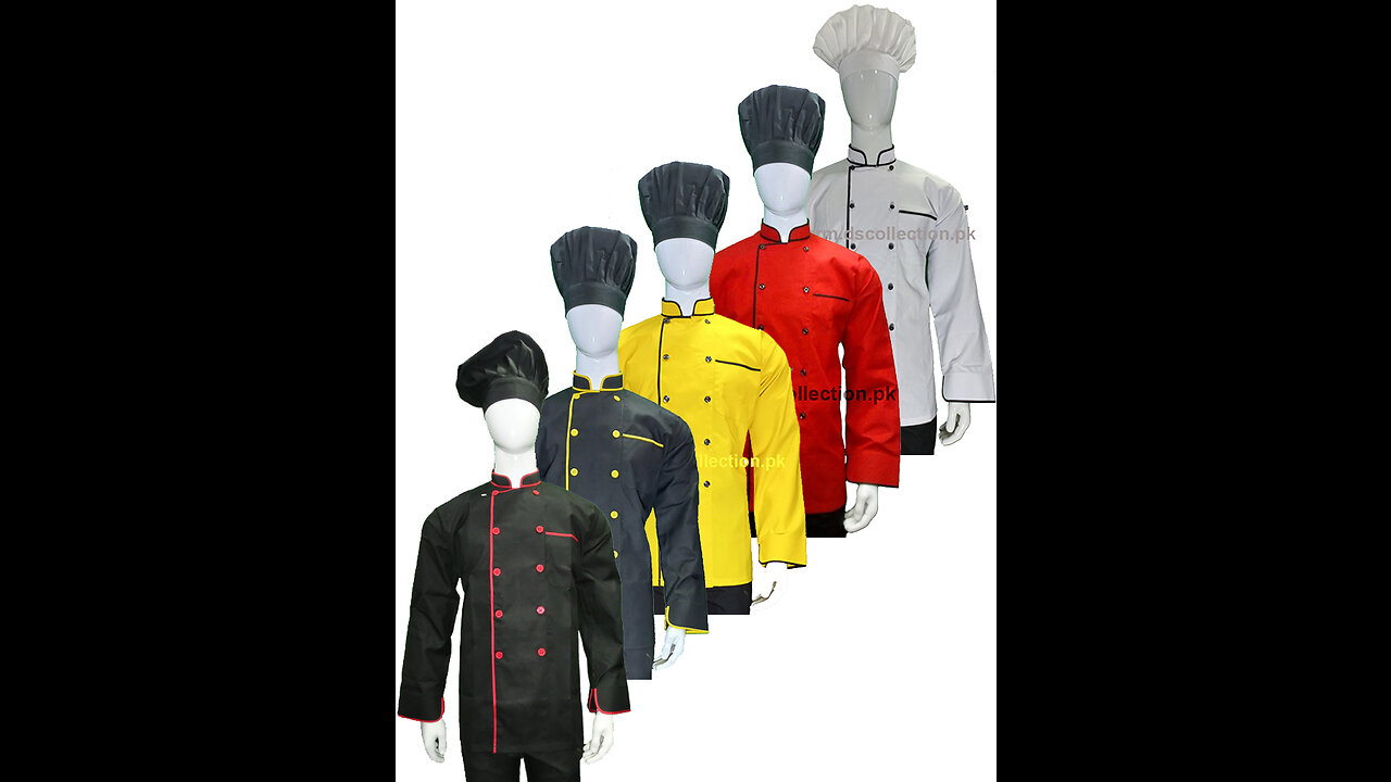 Black Chef Jacket with Customized print