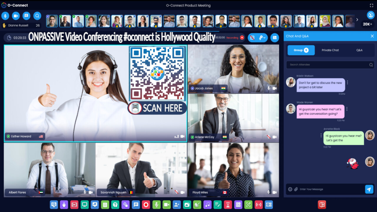 ONPASSIVE Video Conferencing #oconnect is Hollywood Quality