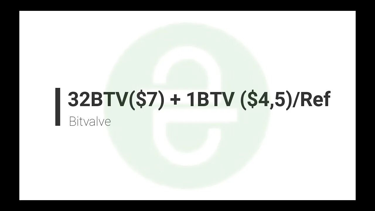 Finalizado - Airdrop - Bitvalve - $7 + $4,5/ref