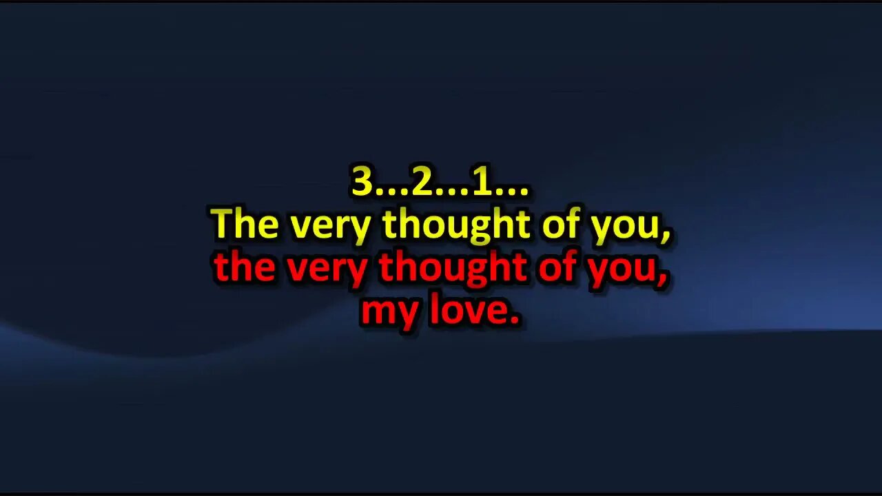 The Very Thought Of You Ray Noble 1934 Karaoke