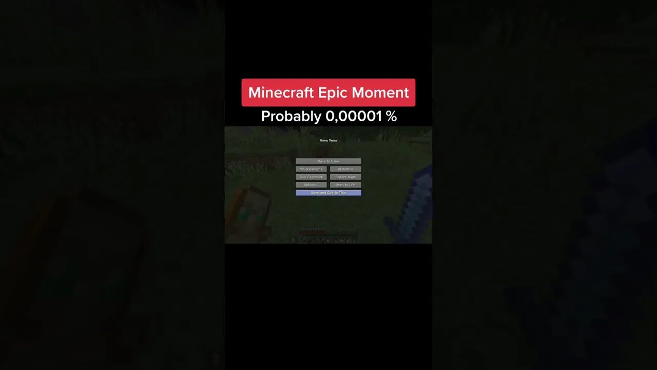 Minecraft Rarest Moment #minecraft #fypシ #viral