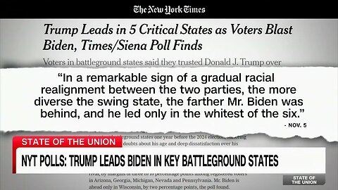 NEW YORK TIMES POLL: "The More Diverse The Swing State, The Farther Mr. Biden Was Behind"
